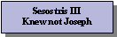 Text Box: Sesostris IIIKnew not Joseph